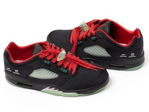 Air Jordan 5 Retro Low Black Red Volt For Sale