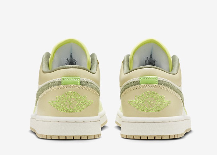 Air Jordan 1 Low Sail White Oil Green - FD9906-131